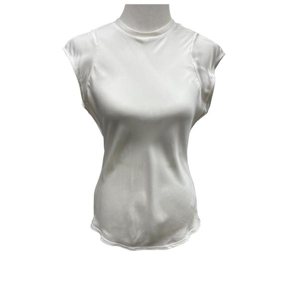 NEW FRAME women's bias silk muscle top in blanc - Picture 1 of 2